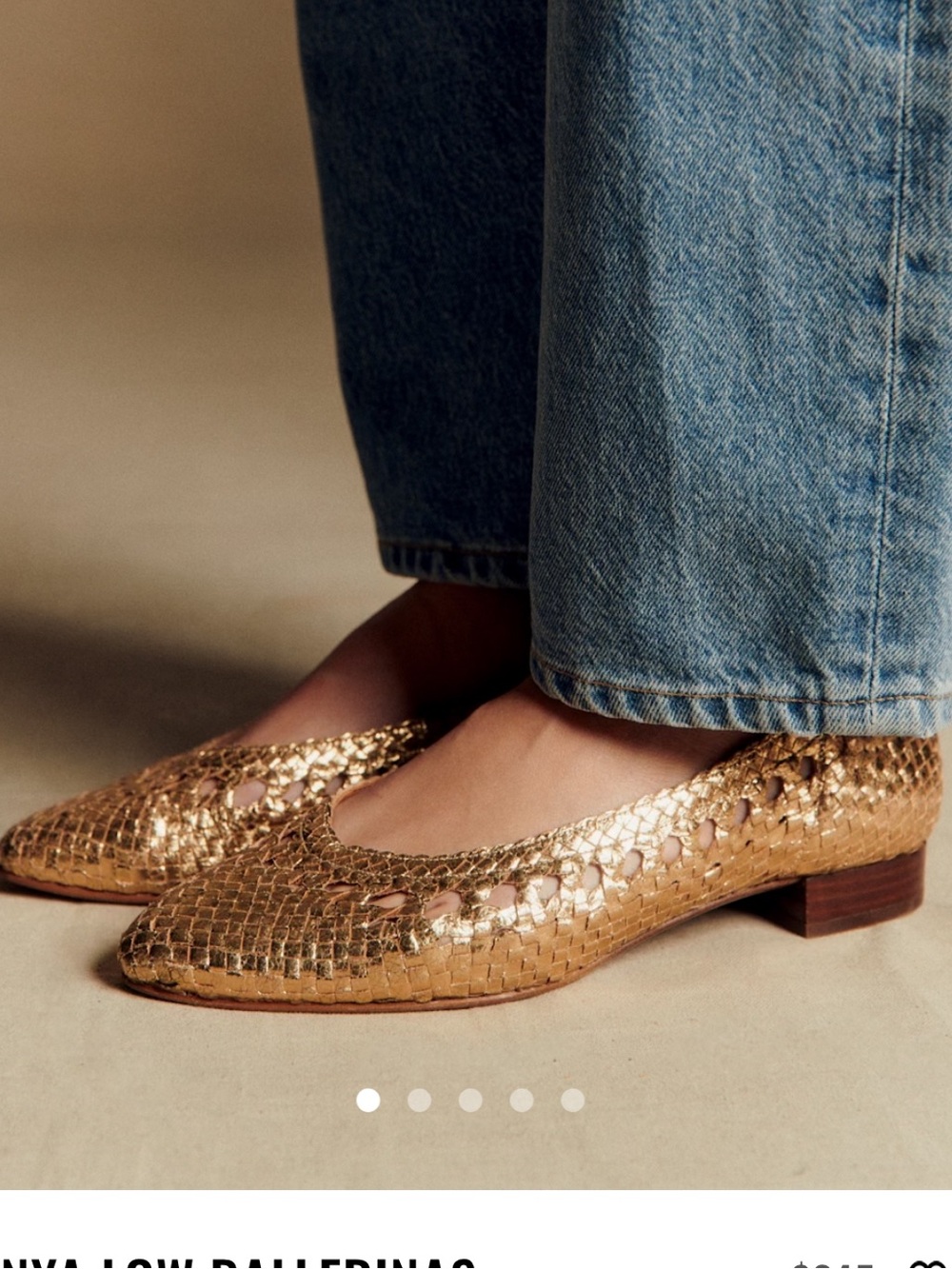 Sezane Anya Ballerinas - Gold